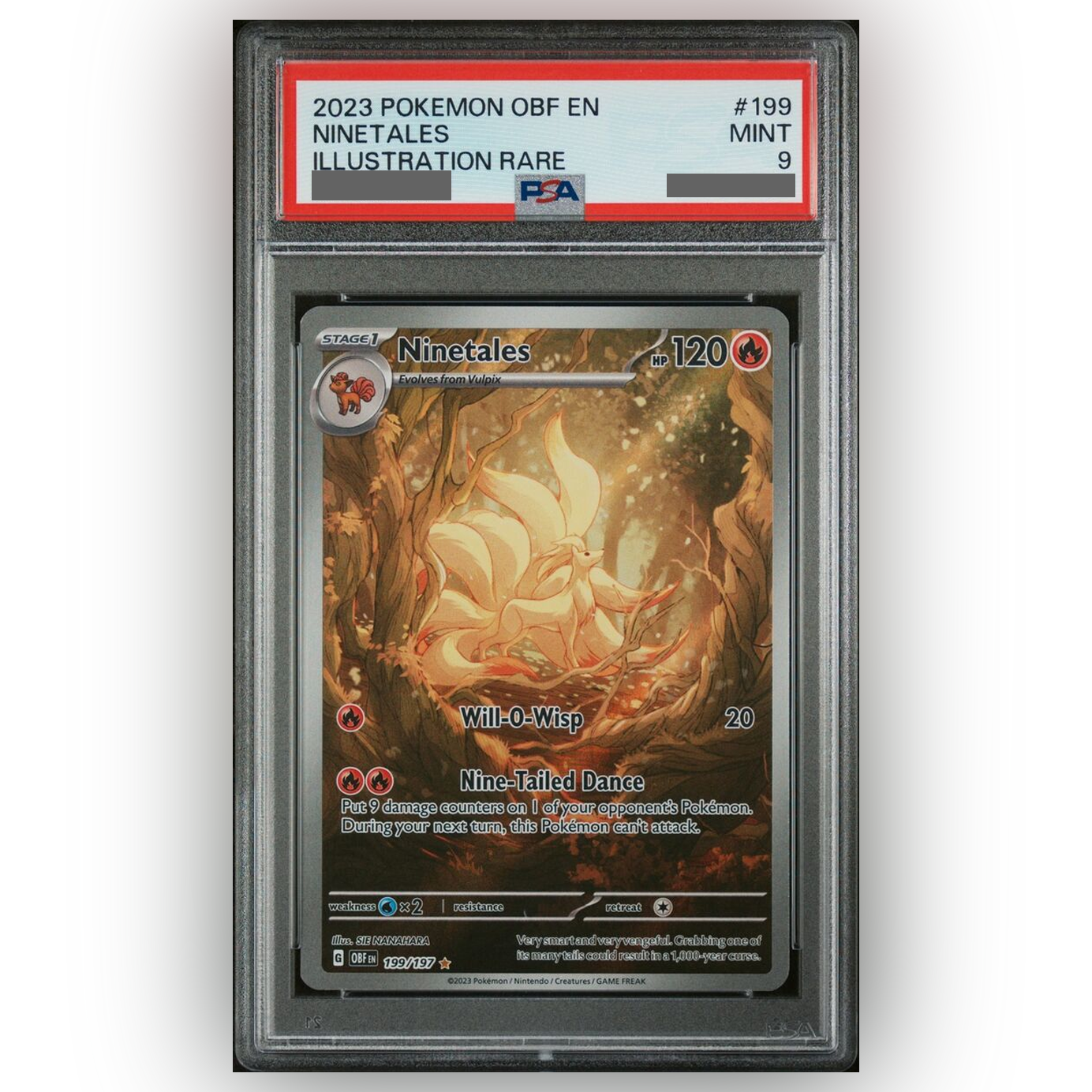 #004 1x PSA9 199/197 OF Ninetales